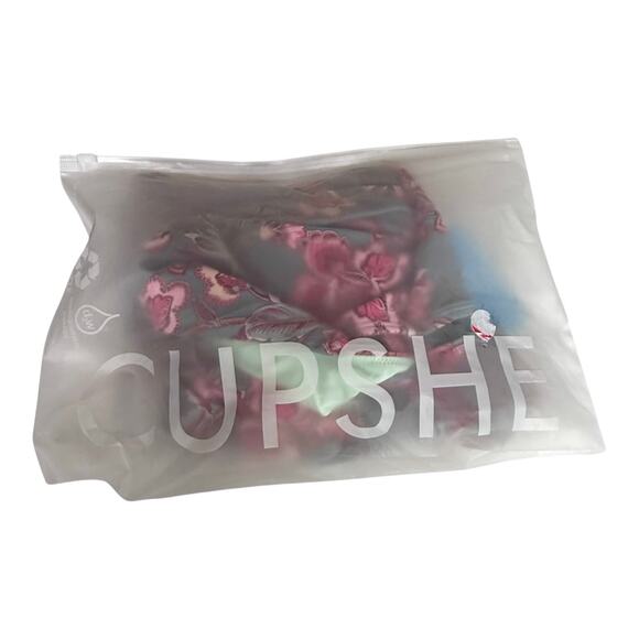 NEW Cupshe SWIMSUIT Womens LG One Piece Tummy Control V Neck Twist Cutout Ruched - Picture 10 of 12